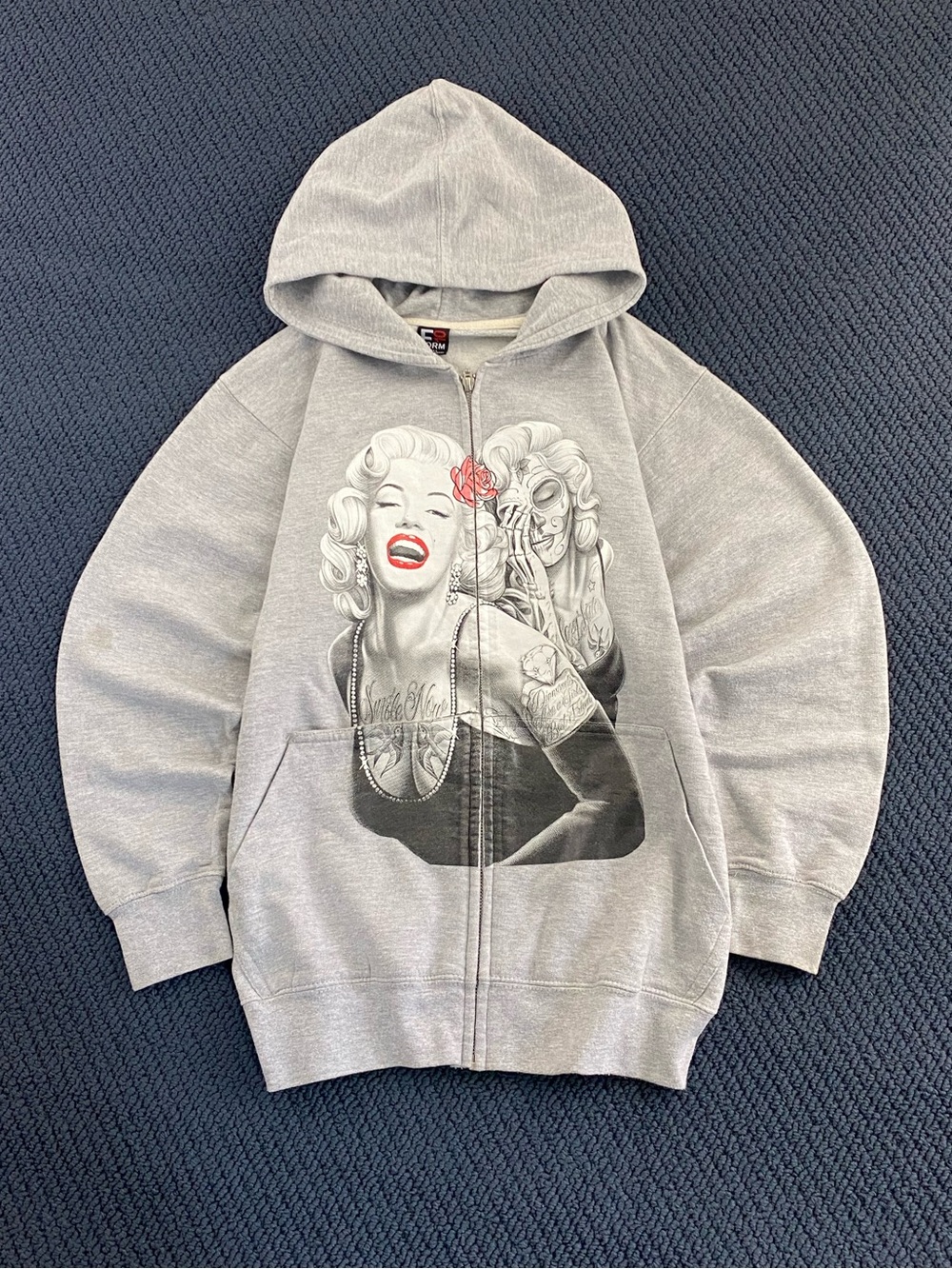 Y2k Marilyn Monroe Zip-Up Hoodie